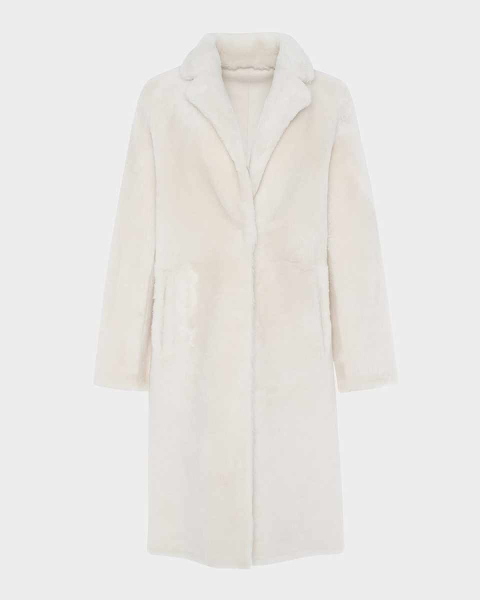 Short Reversible Merino Lamb Shearling Coat